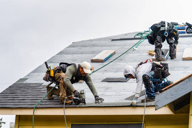 Professional Gutter Installation technician working in Portage, IN